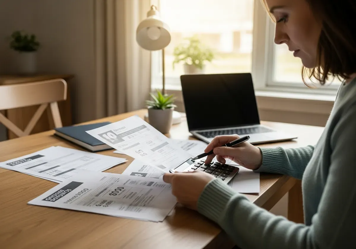 Homeowner analyzing air purifier installation quotes and costs using calculator for whole house air purifier investment decis